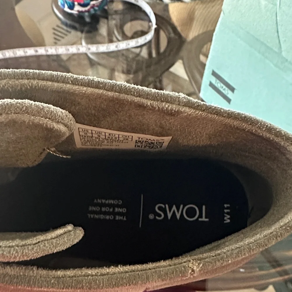 Toms Olive Wedge Ankle Boots - Picture 3 of 8